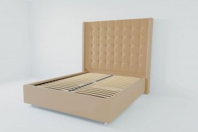 Кровать Венеция ЛЮКС с ортопедическим основанием 800 (экокожа бежевая) в Екатеринбурге - ok-mebel.com | фото 2
