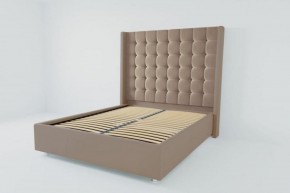 Кровать Венеция ЛЮКС с ортопедическим основанием 900 (велюр серый) в Екатеринбурге - ok-mebel.com | фото 2