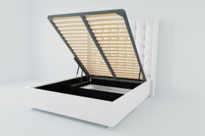 Кровать Венеция ЛЮКС с ПМ 1800 (экокожа белая) в Екатеринбурге - ok-mebel.com | фото 1