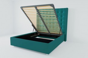 Кровать Венеция ЛЮКС с ПМ 800 (велюр бирюзовый) в Екатеринбурге - ok-mebel.com | фото 1