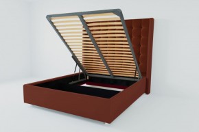 Кровать Венеция ЛЮКС с ПМ 800 (велюр бордо) в Екатеринбурге - ok-mebel.com | фото 1