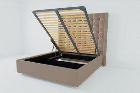 Кровать Венеция ЛЮКС с ПМ 800 (велюр серый) в Екатеринбурге - ok-mebel.com | фото 1