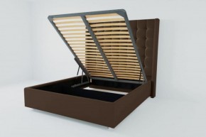 Кровать Венеция ЛЮКС с ПМ 900 (экокожа коричневая) в Екатеринбурге - ok-mebel.com | фото 2