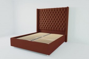Кровать Версаль ЛЮКС с ортопедическим основанием 1200 (велюр бордо) в Екатеринбурге - ok-mebel.com | фото 1