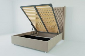 Кровать Версаль ЛЮКС с ПМ 1400 (велюр светло-серый) в Екатеринбурге - ok-mebel.com | фото 2