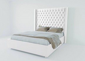 Кровать Версаль ЛЮКС с ПМ 1800 (экокожа белая) в Екатеринбурге - ok-mebel.com | фото