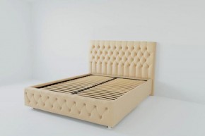 Кровать Версаль с ортопедическим основанием 800 (экокожа бежевая) в Екатеринбурге - ok-mebel.com | фото 2