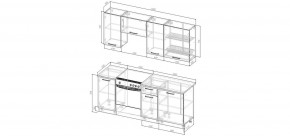 Кухонный гарнитур Белый Глянец 2000 (Стол. 26мм) в Екатеринбурге - ok-mebel.com | фото 2