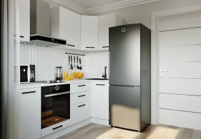 Кухонный гарнитур Белый Глянец 2200*1000 (Стол. 26мм) в Екатеринбурге - ok-mebel.com | фото