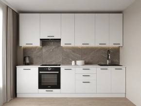 Кухонный гарнитур Белый Глянец 3000 h950 (Стол. 26мм) в Екатеринбурге - ok-mebel.com | фото