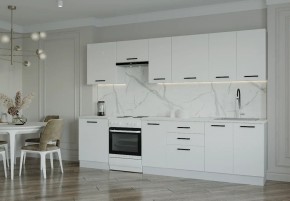 Кухонный гарнитур Белый Глянец 3000 (Стол. 38мм) в Екатеринбурге - ok-mebel.com | фото