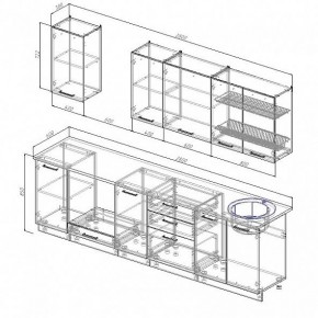 Кухонный гарнитур Жемчуг 2800 (Стол. 38мм) в Екатеринбурге - ok-mebel.com | фото 2