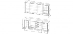 Кухонный гарнитур Каппучино 2200 h950 (Стол. 38мм) в Екатеринбурге - ok-mebel.com | фото 2