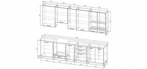 Кухонный гарнитур Каппучино 3000 h950 (Стол. 38мм) в Екатеринбурге - ok-mebel.com | фото 2