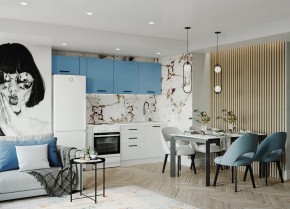 Кухонный гарнитур Капри 2550 (Стол. 26мм) в Екатеринбурге - ok-mebel.com | фото