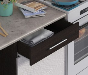 Кухонный гарнитур Милена (Дуб Феррара/Онденс/Венге/Метрополитан R5) 2,4 м в Екатеринбурге - ok-mebel.com | фото 5