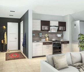 Кухонный гарнитур Милена (Дуб Феррара/Онденс/Венге/Метрополитан R5) 2,4 м в Екатеринбурге - ok-mebel.com | фото 6