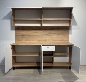 Кухонный гарнитур МОНАКО 2.0 м Серия 2 МДФ с фрезеровкой (Дуб Золотой/Белый матовый) в Екатеринбурге - ok-mebel.com | фото 4