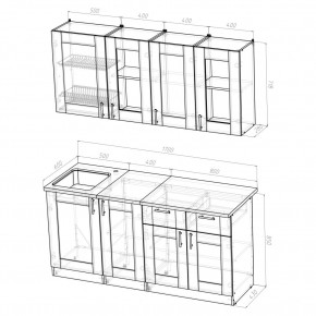 Кухня Симона Демо 1700 (Венга/Дуб Сонома) в Екатеринбурге - ok-mebel.com | фото 2