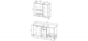 Кухонный гарнитур Старое Дерево 1600 h950 (Стол. 26мм) в Екатеринбурге - ok-mebel.com | фото 2