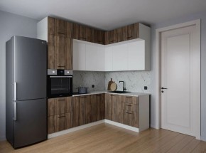 Кухонный гарнитур Старое Дерево 2200*1700 (Стол. 26мм) в Екатеринбурге - ok-mebel.com | фото