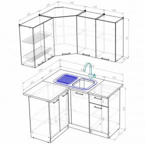 Кухонный гарнитур Светлана прайм 1200*1400 в Екатеринбурге - ok-mebel.com | фото 3