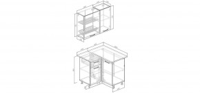 Кухонный гарнитур угловой Каппучино 1000*1000 (Стол. 26мм) в Екатеринбурге - ok-mebel.com | фото 2