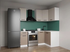 Кухонный гарнитур угловой Каппучино 2000*1200 (Стол. 38мм) в Екатеринбурге - ok-mebel.com | фото