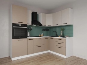 Кухонный гарнитур угловой Каппучино 2400*1600 (Стол. 26мм) в Екатеринбурге - ok-mebel.com | фото