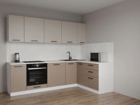 Кухонный гарнитур угловой Каппучино 2600*1600 (Стол. 38мм) в Екатеринбурге - ok-mebel.com | фото