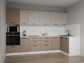 Кухонный гарнитур угловой Каппучино 3200*1400 (Стол.38мм) в Екатеринбурге - ok-mebel.com | фото