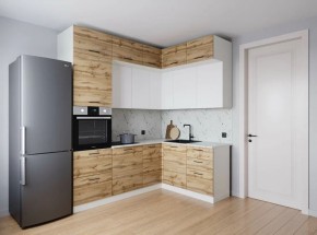 Кухонный гарнитур угловой Лада 2200*1700 (Стол. 38мм) в Екатеринбурге - ok-mebel.com | фото