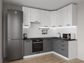 Кухонный гарнитур угловой Санторини 2200*1600 h950 (Стол. 26мм) в Екатеринбурге - ok-mebel.com | фото