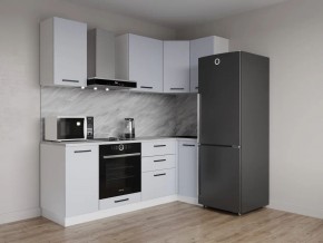 Кухонный гарнитур угловой Смоки 2200*1000 (Стол. 38 мм) в Екатеринбурге - ok-mebel.com | фото