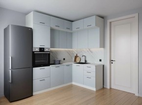 Кухонный гарнитур угловой Смоки 2200*1700 (Стол. 38мм) в Екатеринбурге - ok-mebel.com | фото