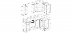 Кухонный гарнитур Умбра 2000*1200 (Стол. 38мм) в Екатеринбурге - ok-mebel.com | фото 2