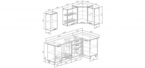 Кухонный гарнитур Умбра 2200*1000 (Стол. 38мм) в Екатеринбурге - ok-mebel.com | фото 2