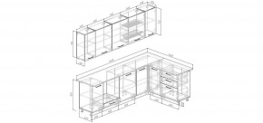 Кухонный гарнитур Умбра 2600*1600 (Стол. 26мм) в Екатеринбурге - ok-mebel.com | фото 2