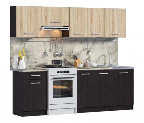 Кухонный гарнитур Виктория СБ-240/1 (Венге/Дуб Сонома) 2,4 м в Екатеринбурге - ok-mebel.com | фото 1