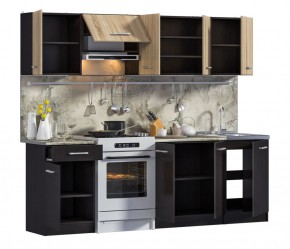 Кухонный гарнитур Виктория СБ-240/1 (Венге/Дуб Сонома) 2,4 м в Екатеринбурге - ok-mebel.com | фото 2