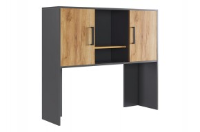 ЛАЙТ 2 Надстройка стола компьютерного (1200) графит в Екатеринбурге - ok-mebel.com | фото