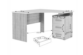 ЛАЙТ 2 Стол компьютерный угловой (1200) в Екатеринбурге - ok-mebel.com | фото 2