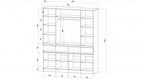 ЛЕНОРА Спальный гарнитур (модульный) графит в Екатеринбурге - ok-mebel.com | фото 9