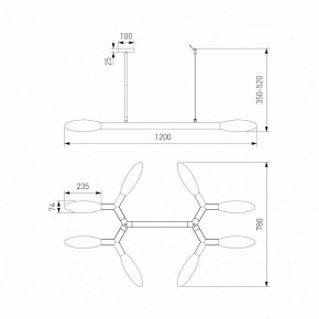 Люстра на штанге Eurosvet Covalent 30180 черный в Екатеринбурге - ok-mebel.com | фото 3