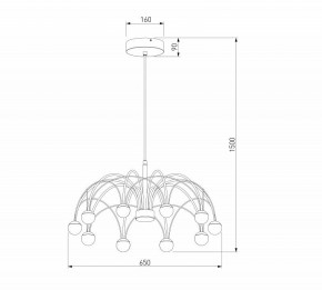 Люстра на штанге Eurosvet Ragno 90030/10 LED золото в Екатеринбурге - ok-mebel.com | фото 5