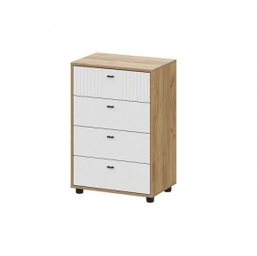 МИЛАН Комод 4 ящика (Белый матовый) в Екатеринбурге - ok-mebel.com | фото