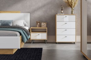 МИЛАН Спальня (Дуб Золотой/Белый матовый) в Екатеринбурге - ok-mebel.com | фото 2