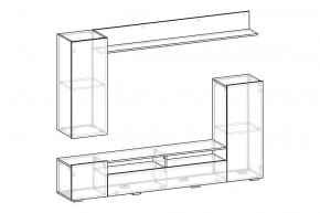 МИЯ Гостиная (дуб сонома/белый глянец) в Екатеринбурге - ok-mebel.com | фото 2