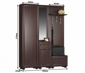 Модульная прихожая Верди (Махагон) в Екатеринбурге - ok-mebel.com | фото 3