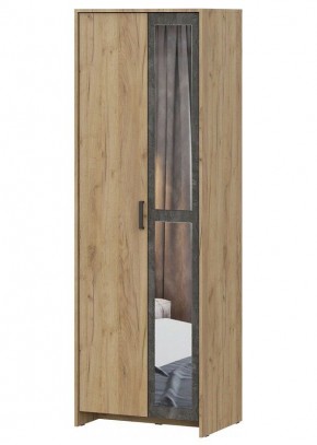 МСП-1 Шкаф 2-х створчатый (Дуб Золотой/Камень темный) в Екатеринбурге - ok-mebel.com | фото